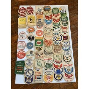 Vintage Beer Coasters Lot: Germany, UK, Holland - 1960s, 1970s - (Approx 125)
